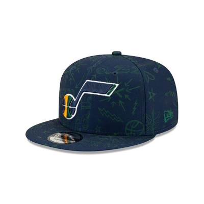 Sapca New Era Utah Jazz NBA Doodle 9FIFTY Snapback - Albastri